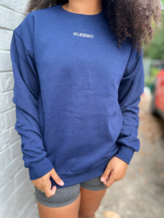 Sleemo | Embroidered Crewneck Sweatshirt (Unisex) | One Liner | Minimal